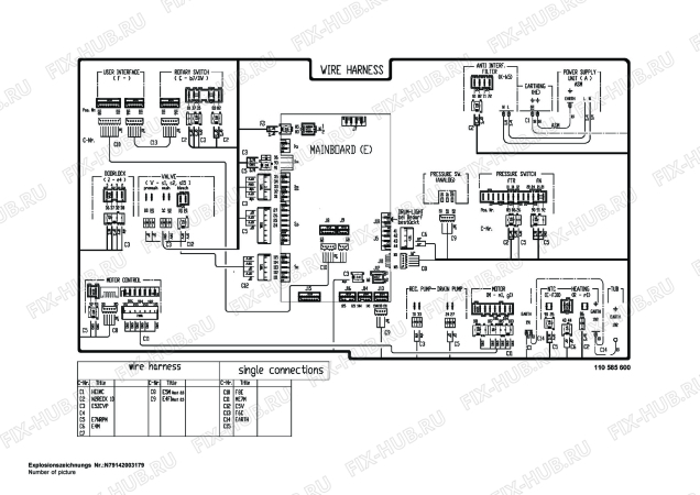 Взрыв-схема стиральной машины Aeg LAV66809 - Схема узла Control 113